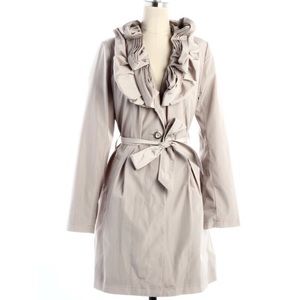 NWT! Johnston & Murphy Taupe Ruffled Trench